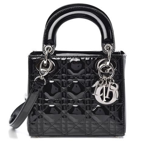 christian Dior patent cannage mini